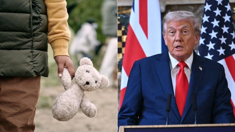 Menor migrante - Foto de referencia Canva/ Donald Trump - Foto AFP
