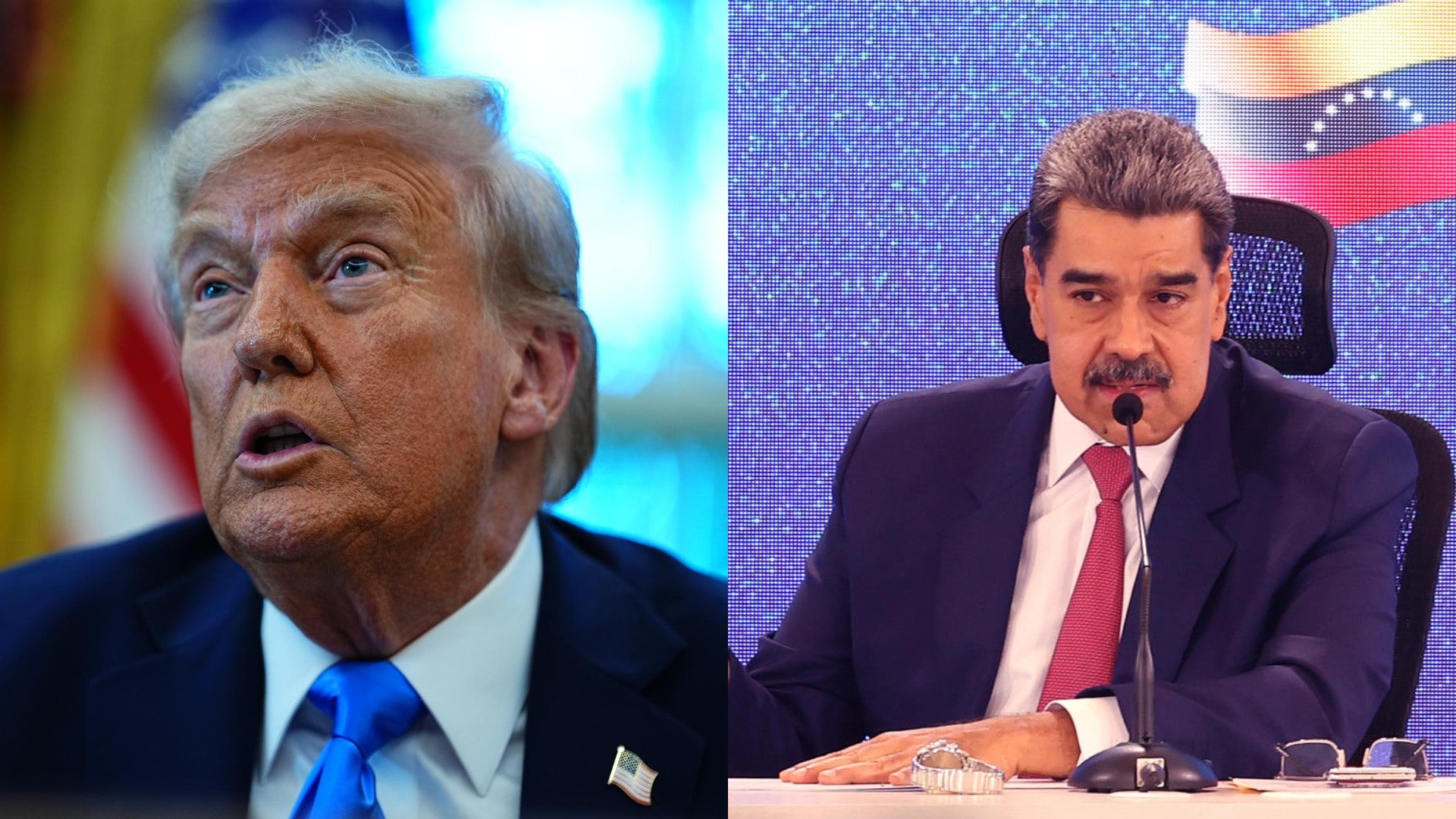 Donald Trump, presidente de Estados Unidos, y Nicolás Maduro - Fotos: EFE