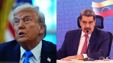 Donald Trump, presidente de Estados Unidos, y Nicolás Maduro - Fotos: EFE