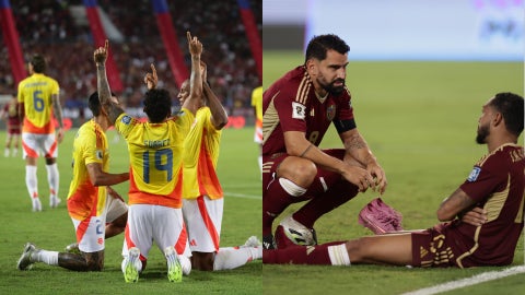 Selección Colombia y Selección de Venezuela en Eliminatorias - Fotos: EFE