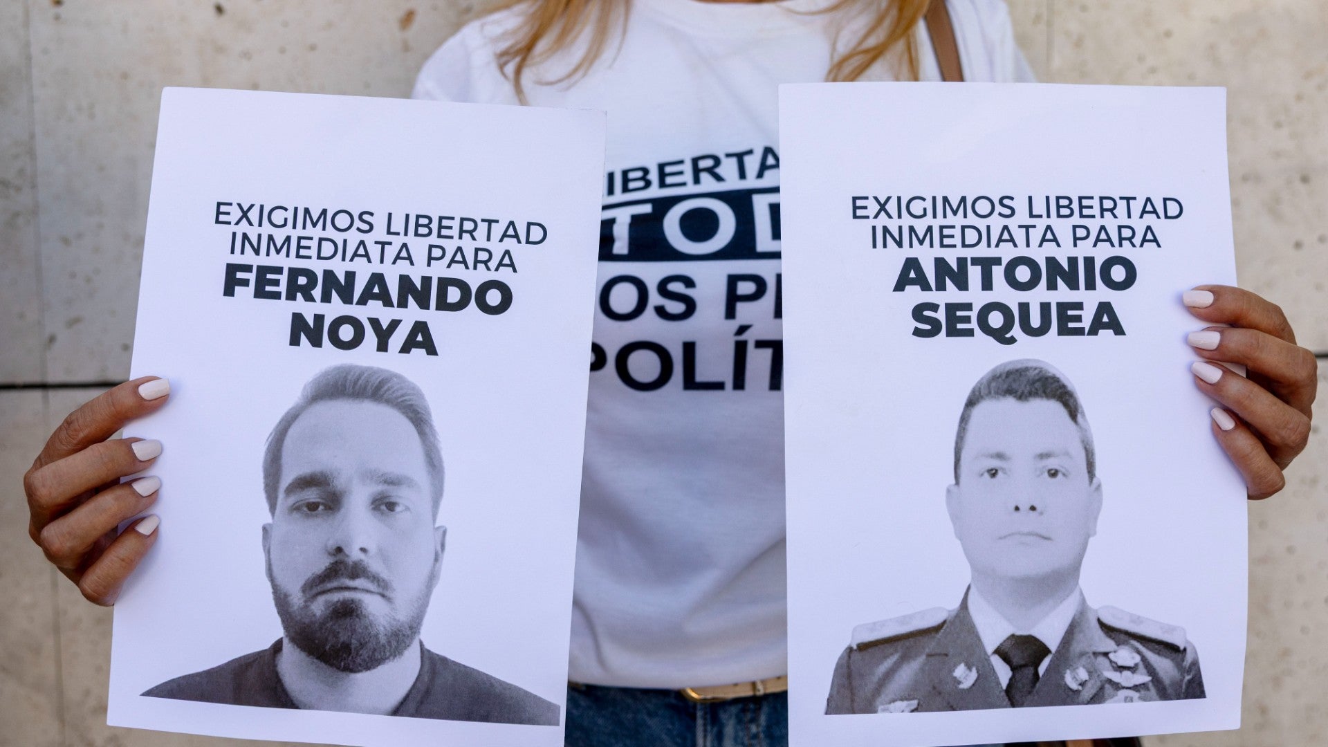 Pedido de liberación de Antonio Sequea y Fernando Noya | Foto: EFE