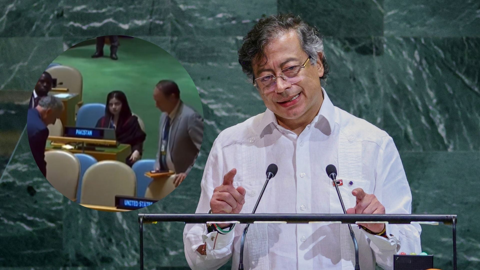 Funcionarios estadounidenses abandonan el recinto de la ONU en medio del discurso de Petro / FOTO: EFE