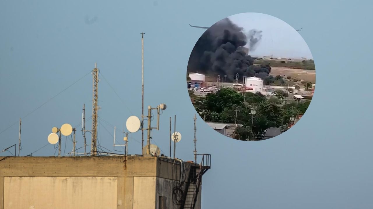 Accidente en el Aeropuerto de Maiquetía - Fotos: EFE/Captura de video