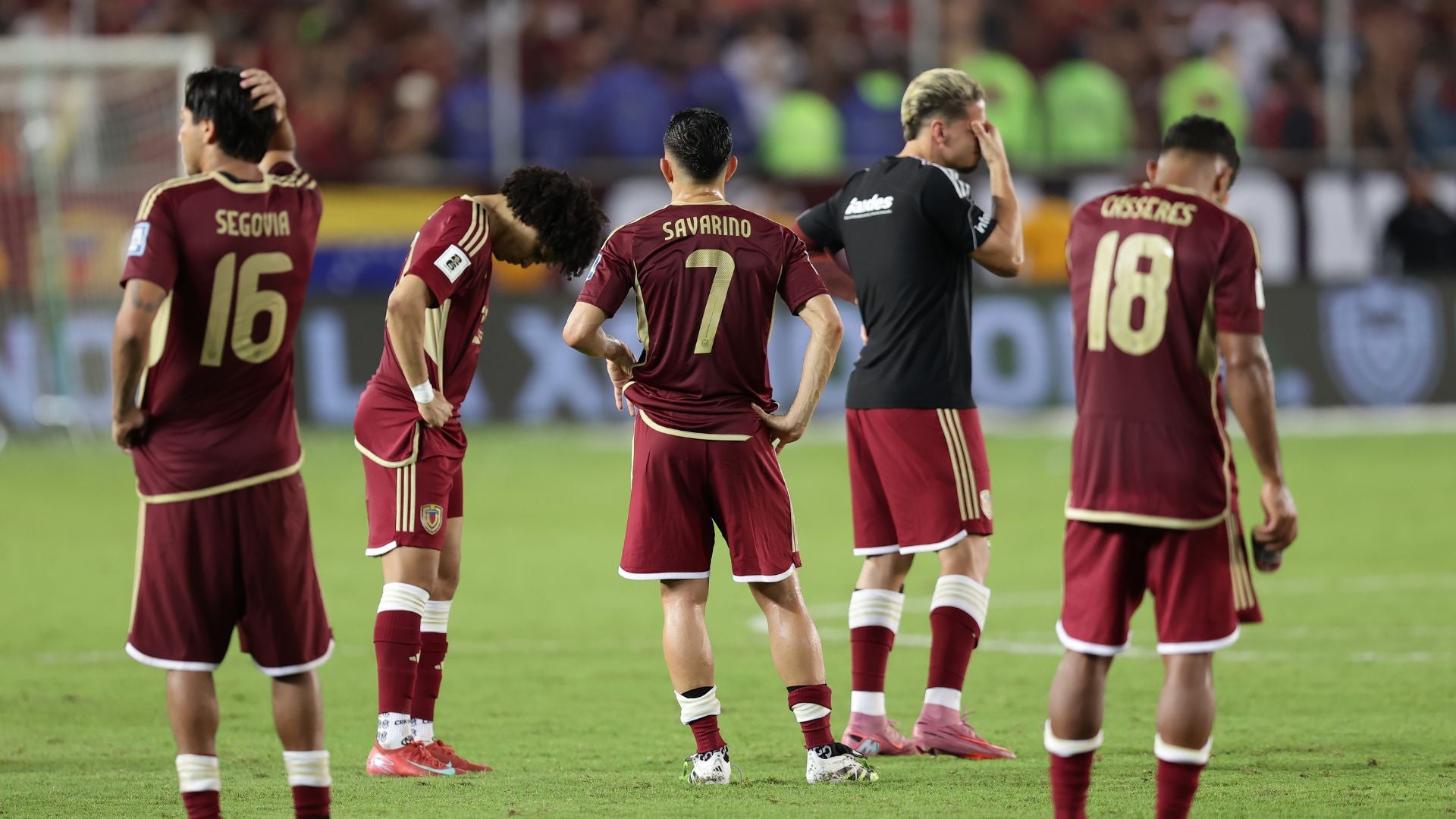 Selección venezolana en su derrota contra Colombia - Foto EFE