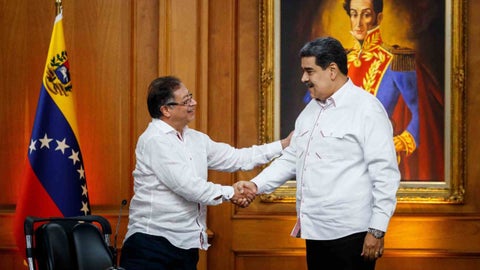 Gustavo Petro y Nicolás Maduro | Foto EFE