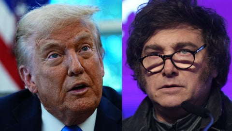 Donald Trump, presidente de Estados Unidos, y Javier Milei, presidente de Argentina - Foto: EFE