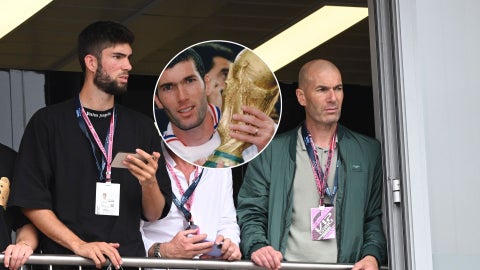 Luca Zidane y Zinedine Zidane/ Zidane campeón del Mundial en 1988 - Fotos EFE