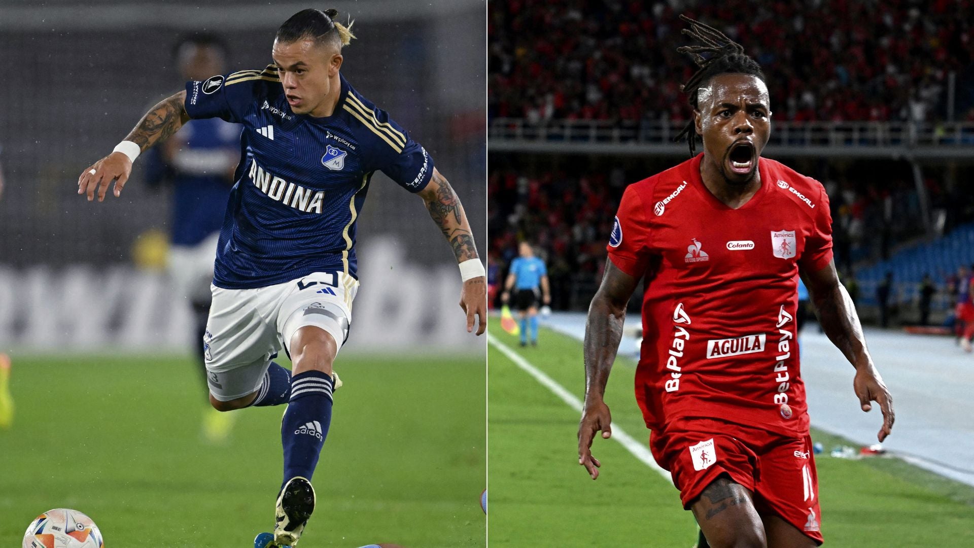 Millonarios vs América juego destacado de la fecha 14 del FPC - Fotos: AFP