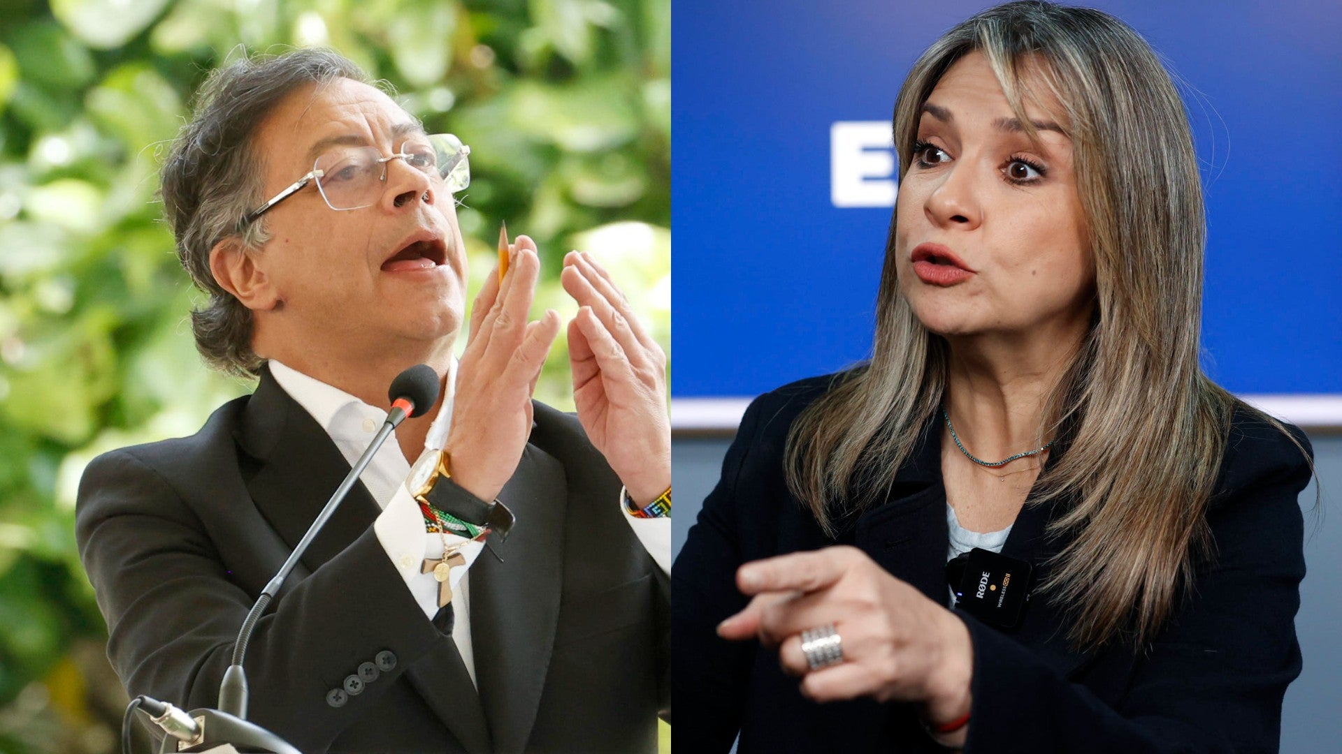 Gustavo Petro y Viclky Dávila / FOTO: EFE