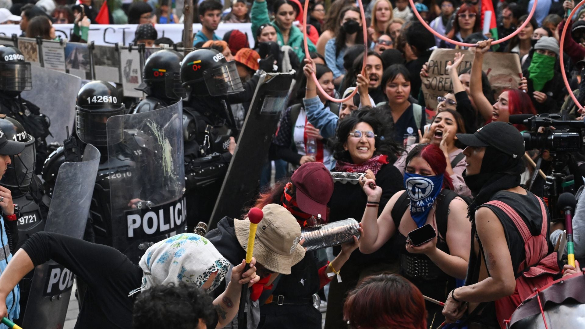 Protestas en Bogotá (AFP)