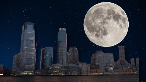 Representación gráfica de una superluna-Foto: Canva