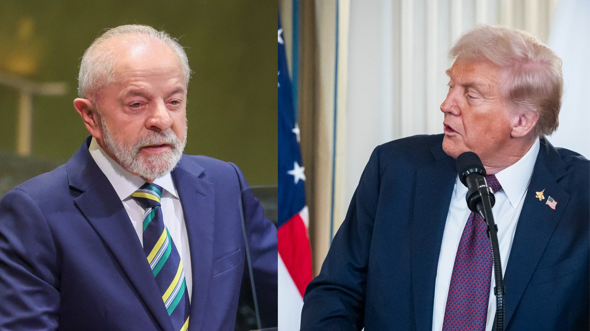 Luiz Inácio Lula da Silva, presidente de Brasil, y Donald Trump, presidente de EE. UU. - Foto: EFE