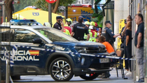 Derrumbe de un edificio en Madrid - Foto: AFP