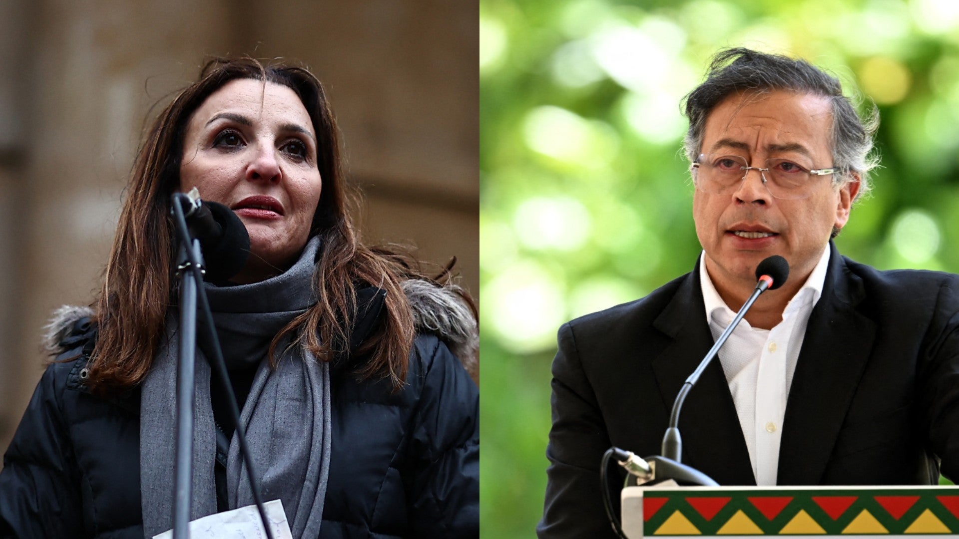 Fleur Hassan-Nahoum, ex vicealcaldesa de Jerusalén y el presidente de Colombia, Gustavo Petro | Foto: AFP