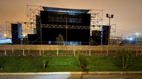 Escenario en Chorrillos, Lima, donde se presentó una balacera durante un concierto - Foto: EFE