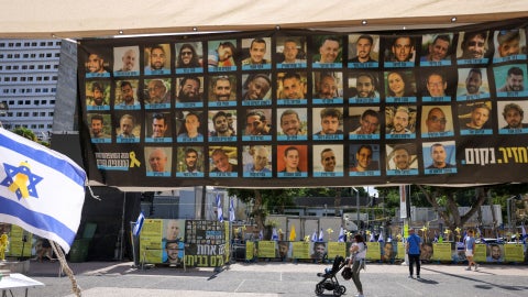 Rehenes israelíes secuestrados por Hamás - Foto AFP