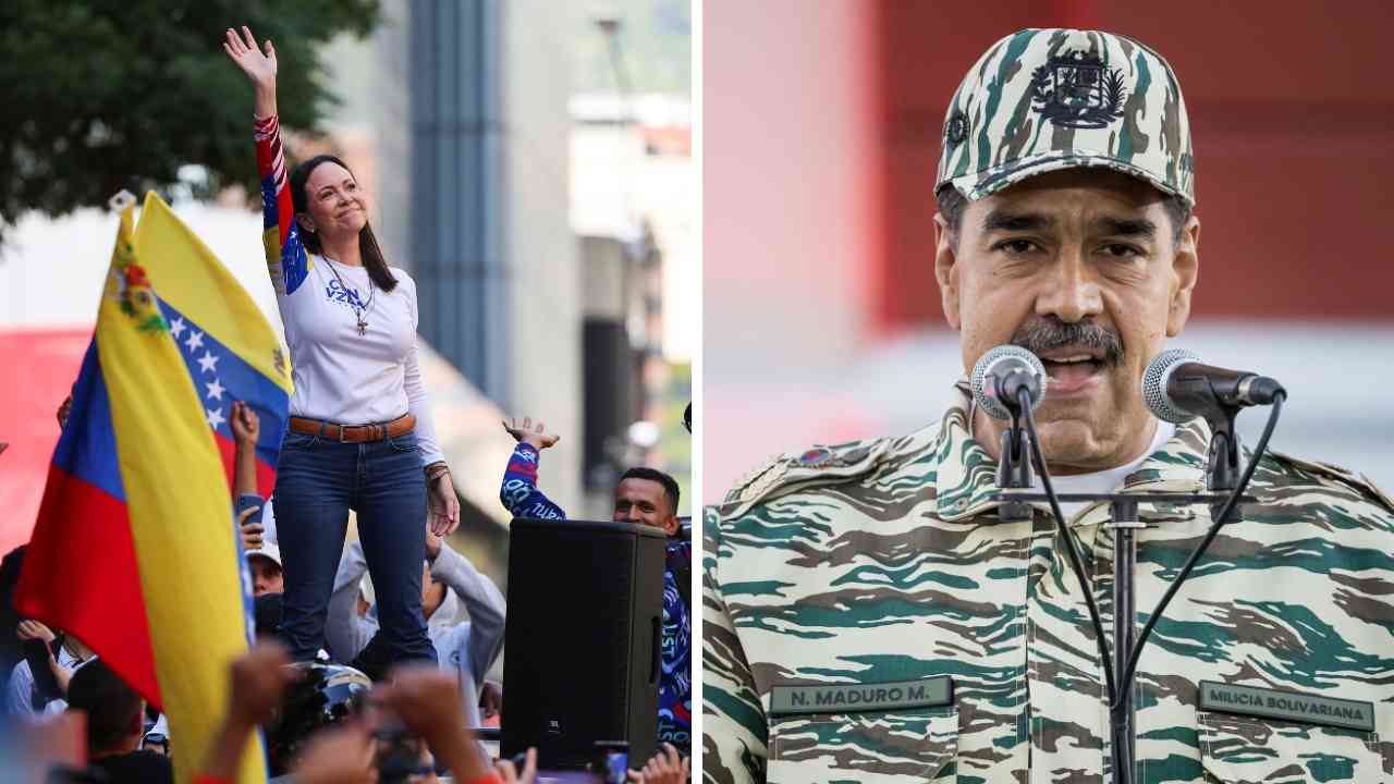 María Corina Machado y Nicolás Maduro - EFE
