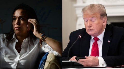 María Corina Machado/ Donald Trump - Fotos AFP