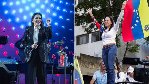 Ana Gabriel/ María Corina Machado - Fotos EFE