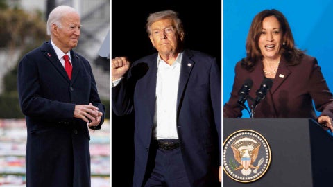 Joe Biden, Donald Trump y Kamala Harris - EFE