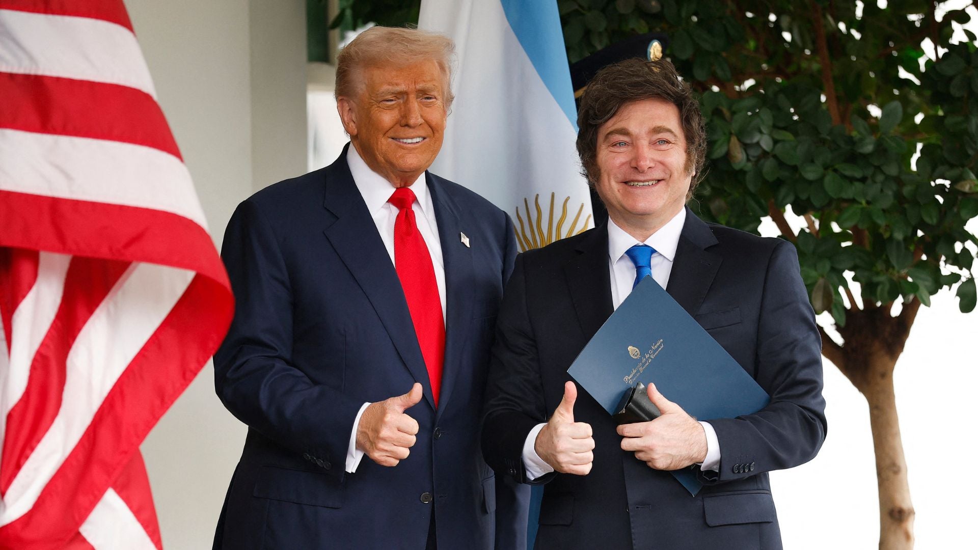 Donald Trump y Javier Milei (AFP)