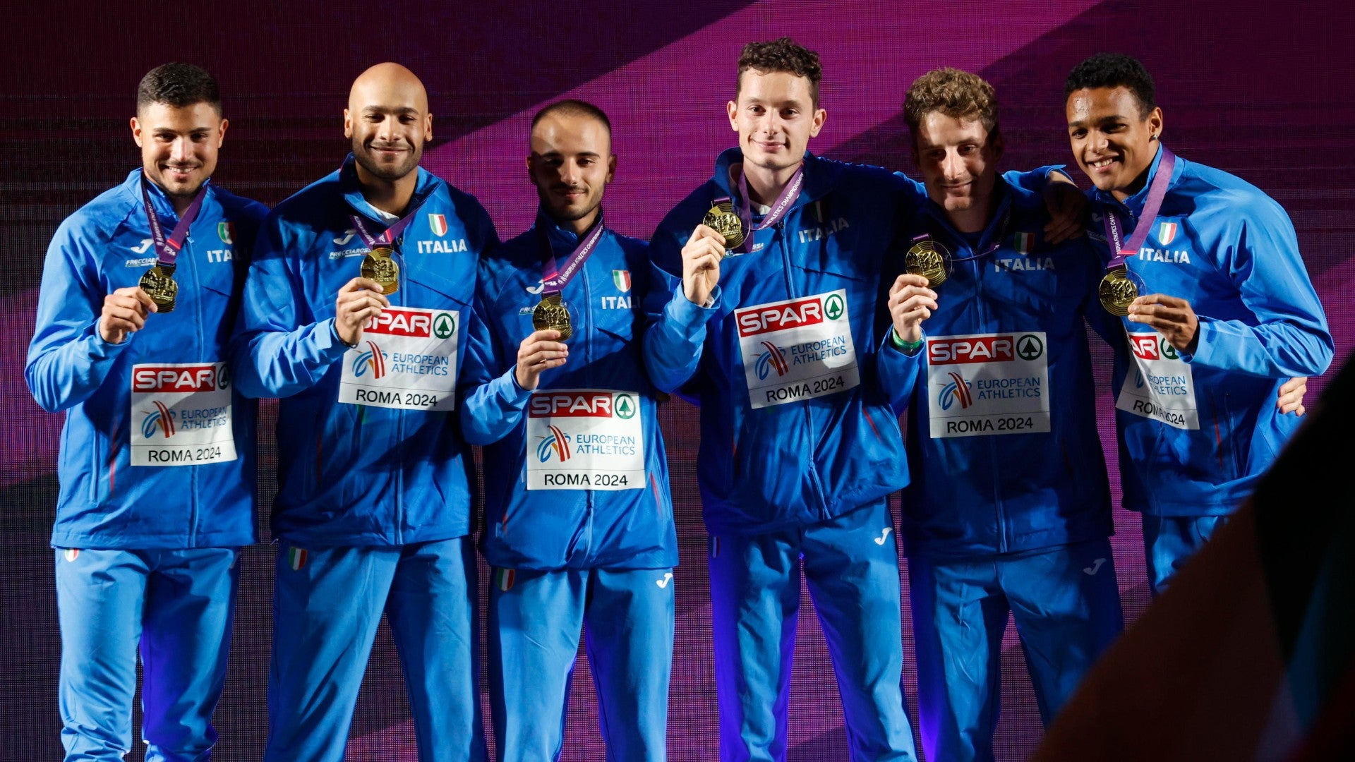 Selección italiana de atletismo: Marcell Jacobs, Lorenzo Patta y Filippo Tortu | Foto: EFE