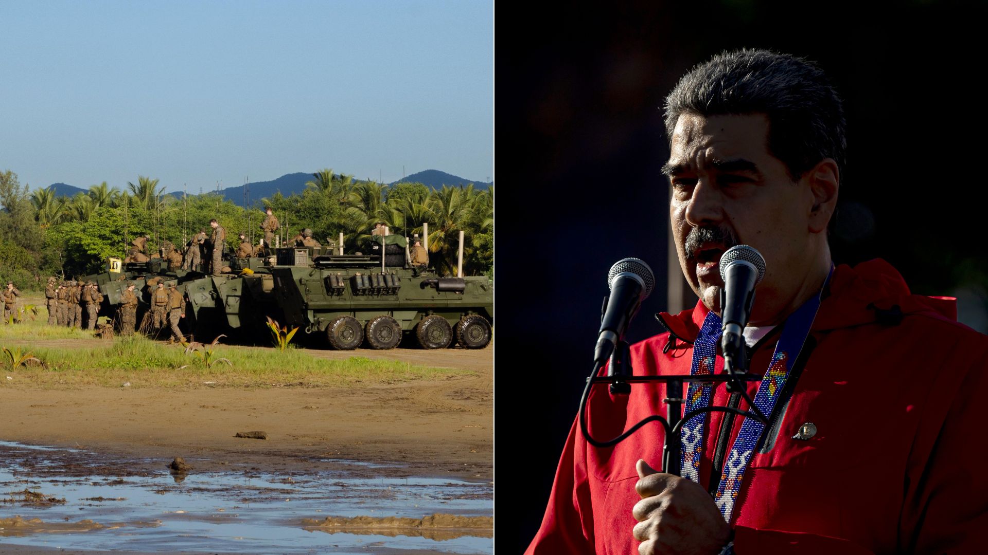 Foto X: USMC (U.S. Marines)/ Nicolás Maduro - Foto EFE