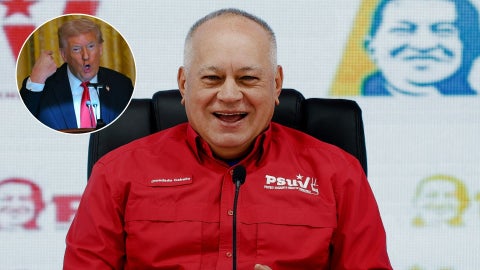 Diosdado Cabello se pronunció tras la autorización de Donald Trump a la CIA - Fotos: AFP