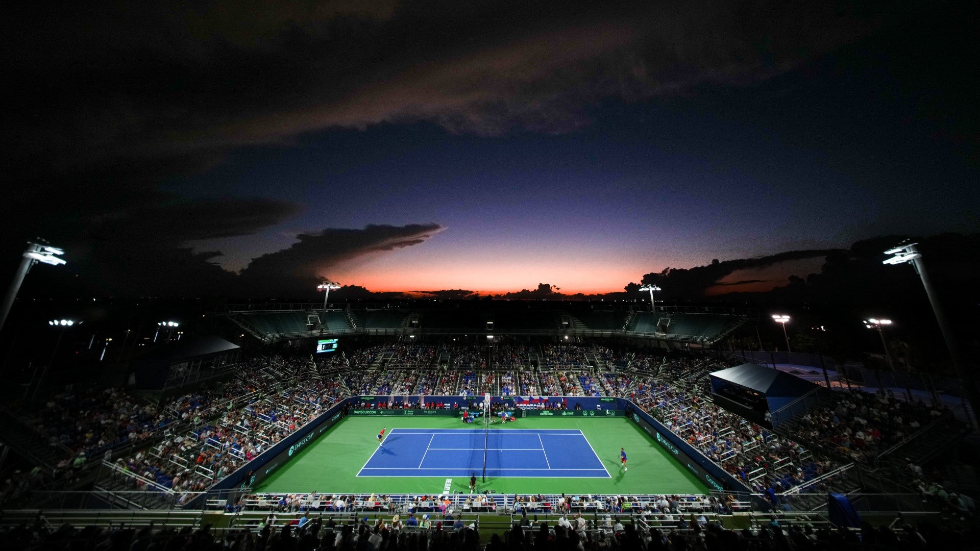 Partido de la Copa Davis organizado por la Federación Internacional de Tenis | Foto: AFP
