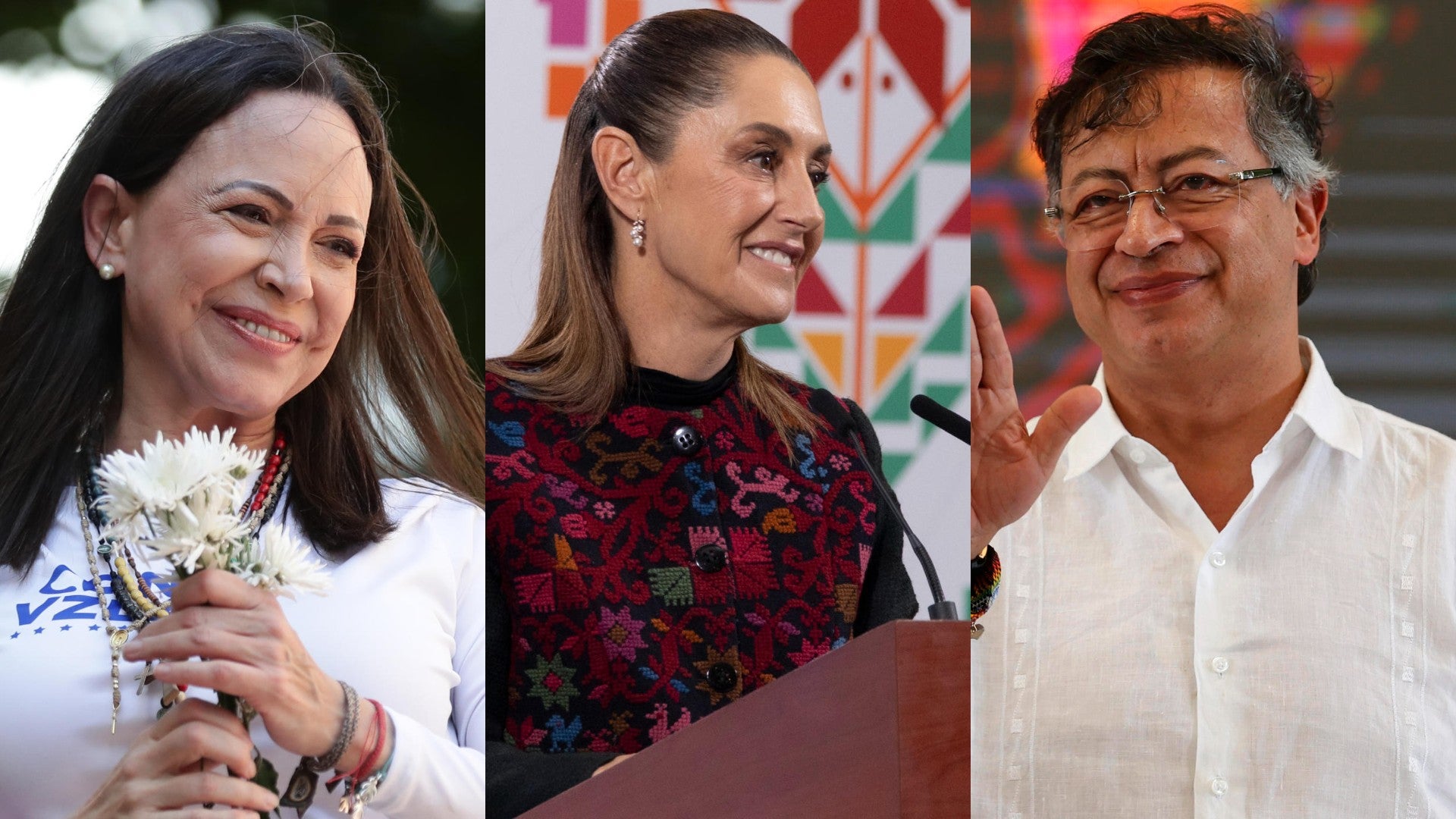 MachadoSheinbaumPetroEFE María Corina Machado, Claudia Sheinbaum y Gustavo Petro / FOTO: EFE