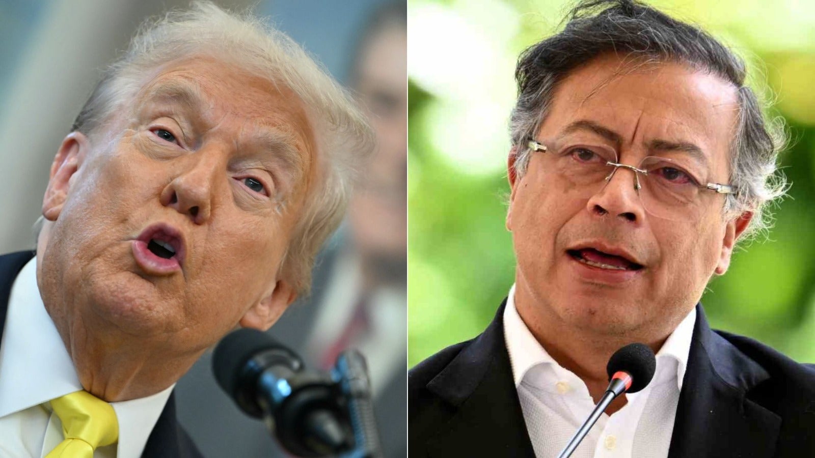 Donald Trump y Gustavo Petro