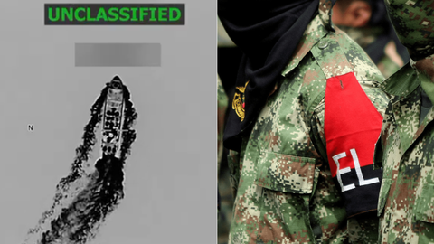 Lancha en el Caribe y | Foto: caputra video Secretario de Guerra de EE.UU. - EFE