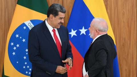 Nicolás Maduro y Lula da Silva (AFP)