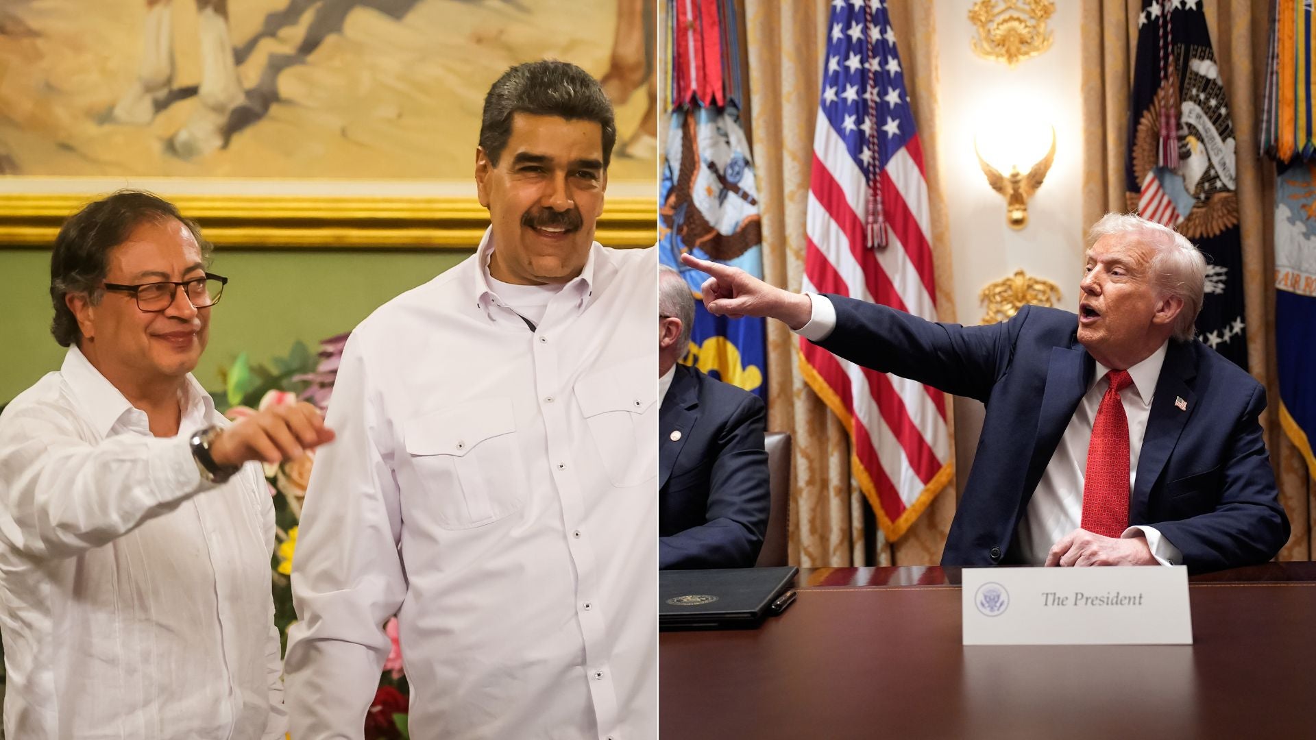 Gustavo Petro y Nicolás Maduro/ Donald Trump - Fotos EFE