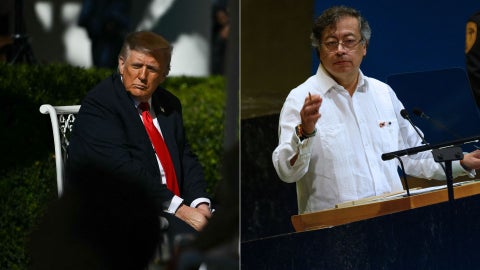 Donald Trump y Gustavo Petro - Fotos: AFP