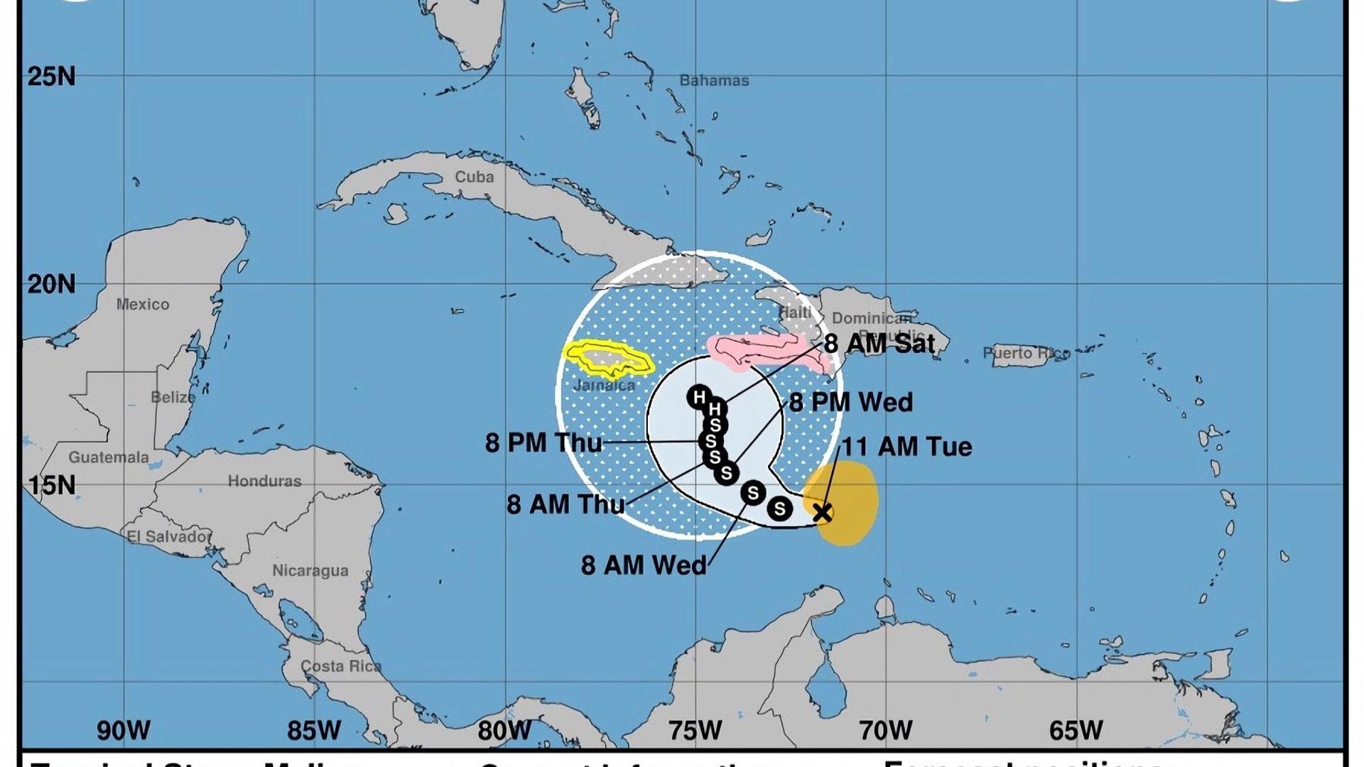 Así avanza la tormenta tropical Melissa - Foto: EFE