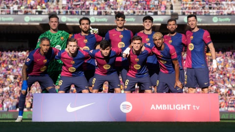 Plantel del Barcelona | Foto: EFE