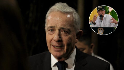 Álvaro Uribe y Gustavo Petro - Fotos: AFP