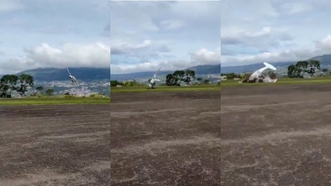 Avioneta se estrella en aeropuerto de Táchira / FOTO: Captura de pantalla