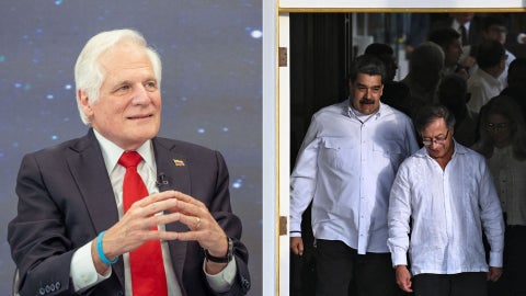 Miguel Uribe Londoño - Foto NTN24/ Nicolás Maduro y Gustavo Petro - Foto AFP
