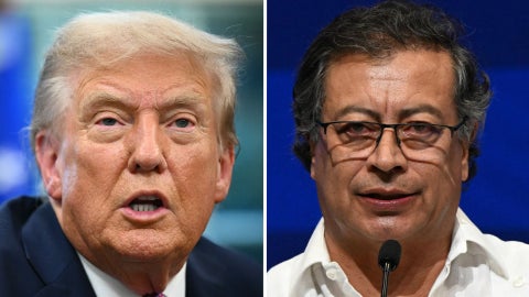 Donald Trump y Gustavo Petro (AFP)