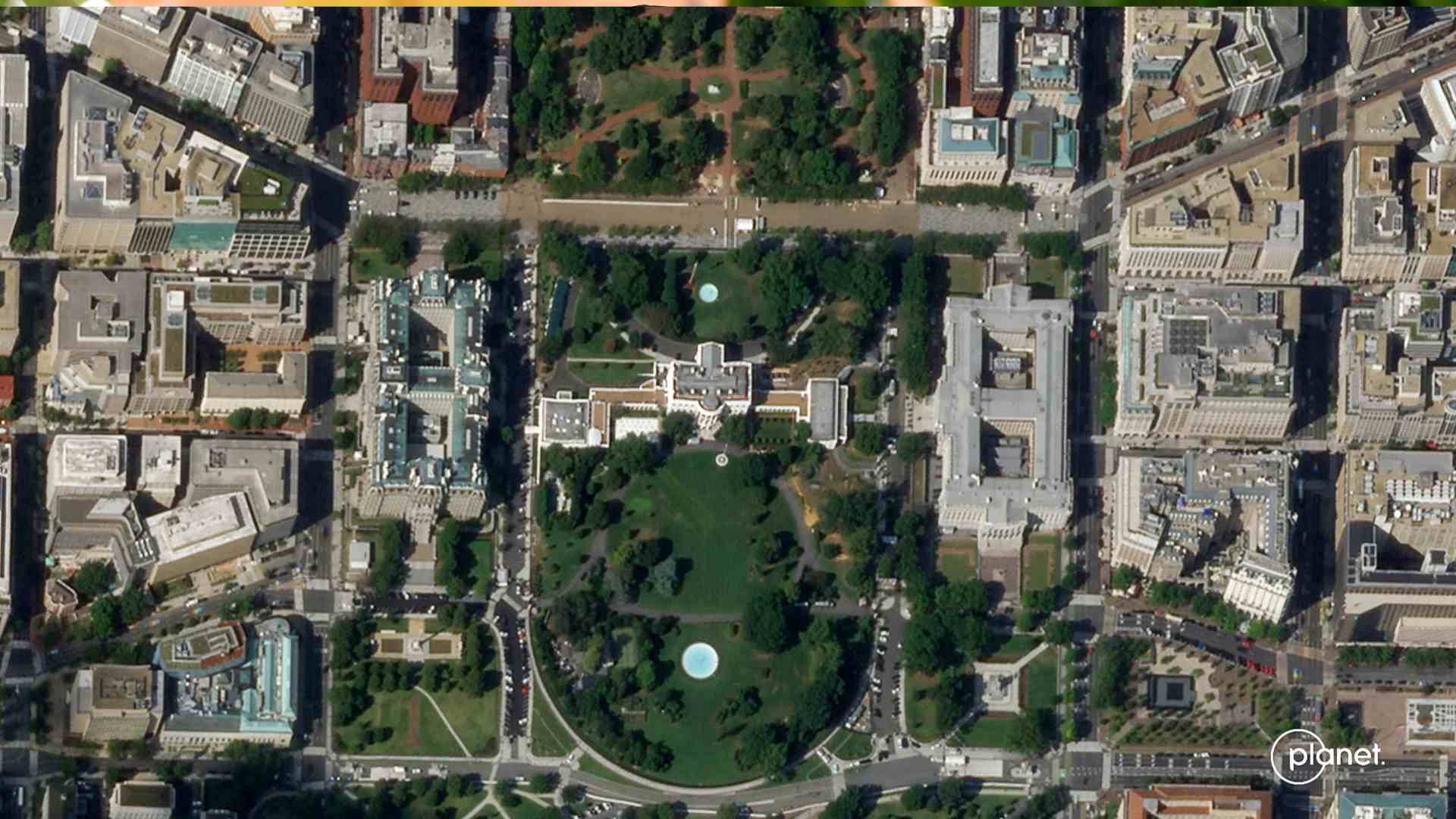 La Casa Blanca desde una vista satelital - AFP