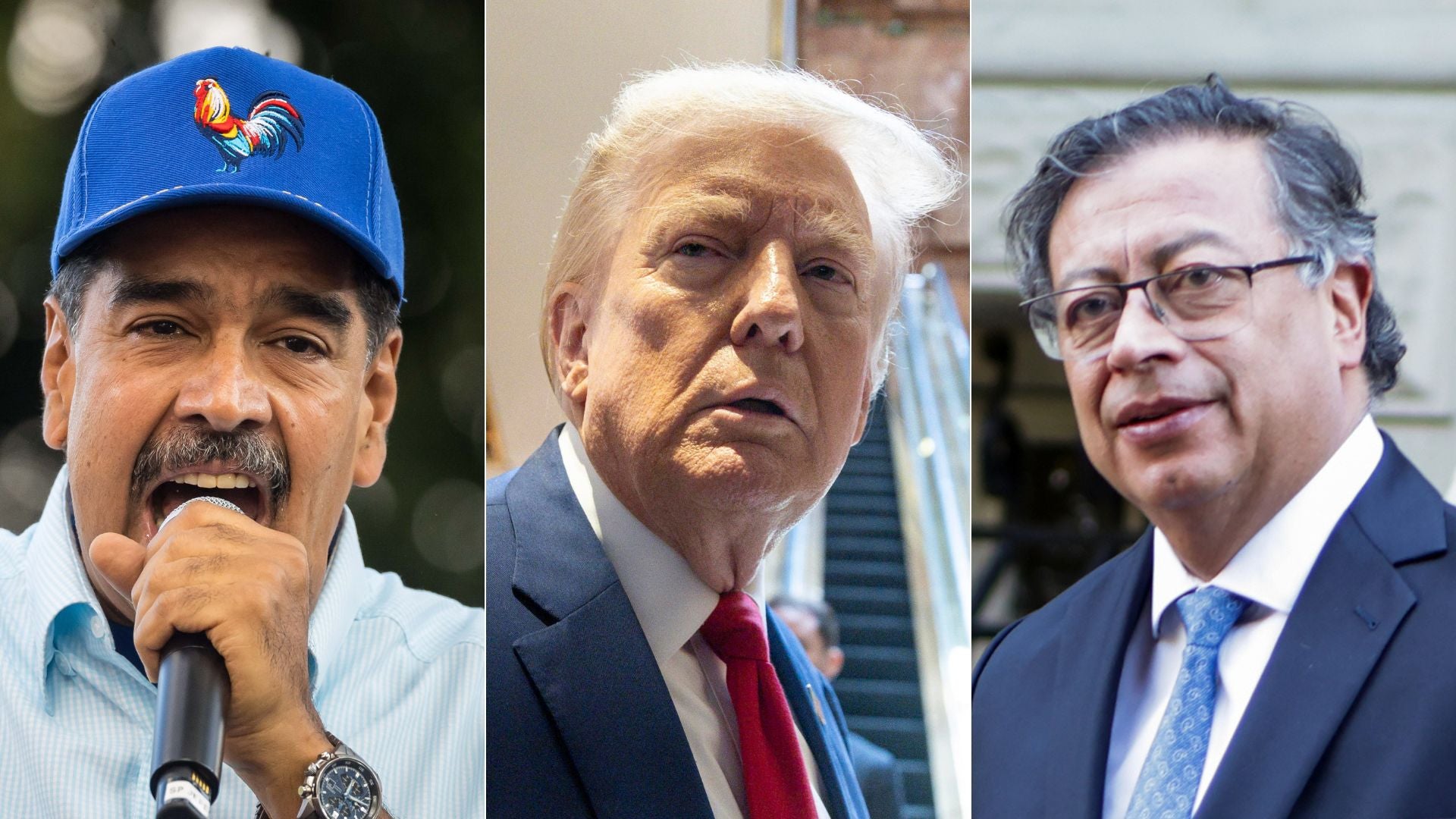Nicolás Maduro/ Donald Trump/ Gustavo Petro - Fotos EFE