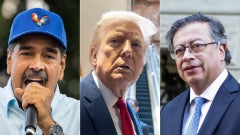 Nicolás Maduro/ Donald Trump/ Gustavo Petro - Fotos EFE