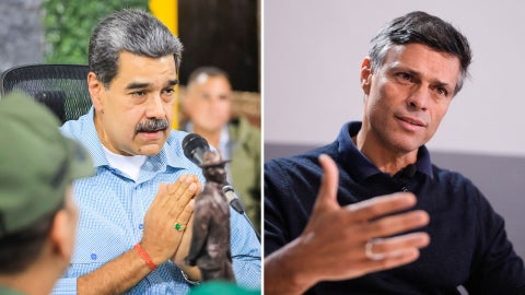 Nicolás Maduro y el opositor Leopoldo López-Foto: EFE