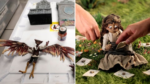 Fotografías que muestra el trabajo de animación fotograma por fotograma de la película 'Soy Frankelda' en Ciudad de México-Foto: EFE