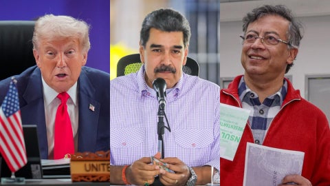 Donald Trump, Gustavo Petro y Nicolás Maduro / FOTO: EFE