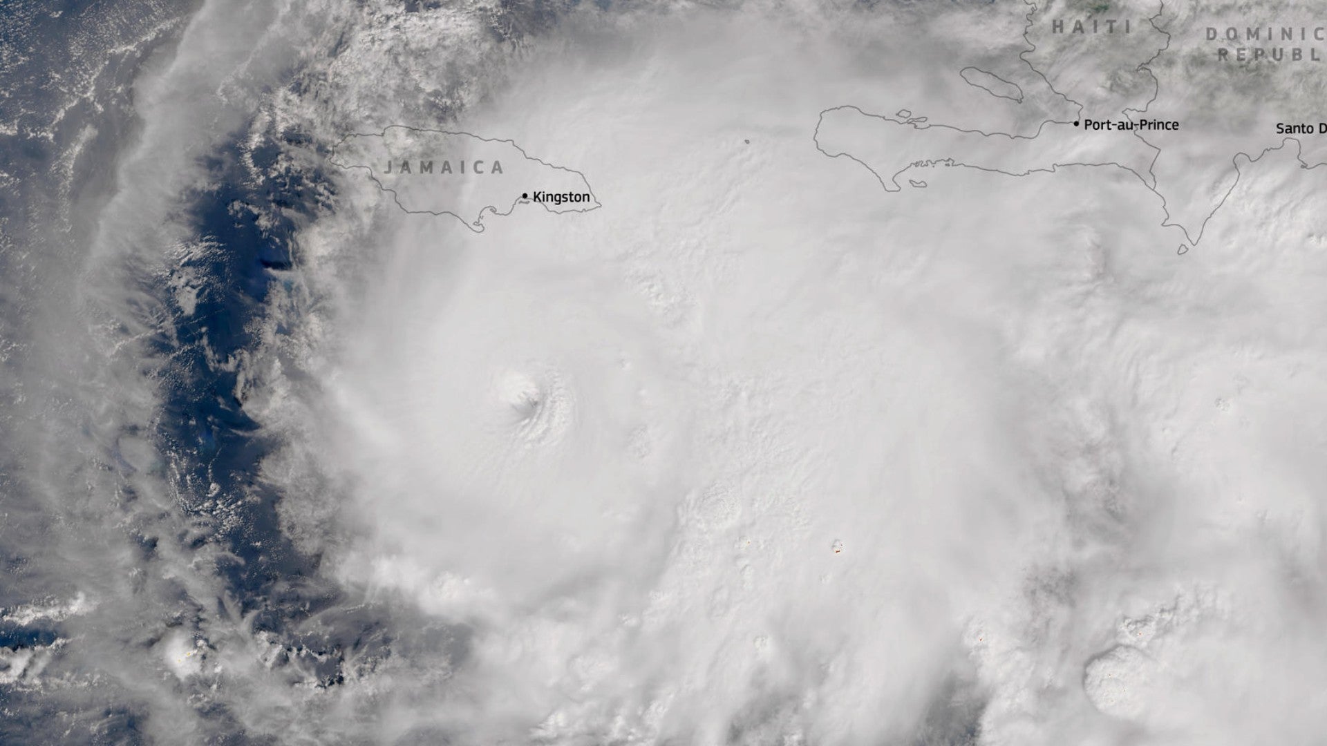 El huracán Melissa, formado como tormenta tropical el martes pasado en el mar Caribe. (EFE)