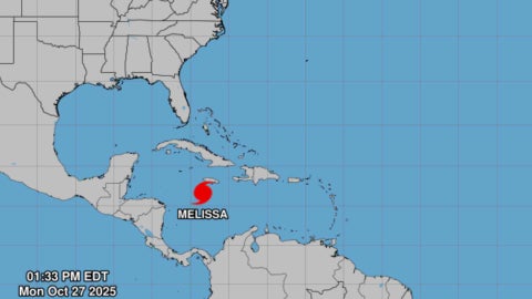 Huracán Melissa - Captura de imagen