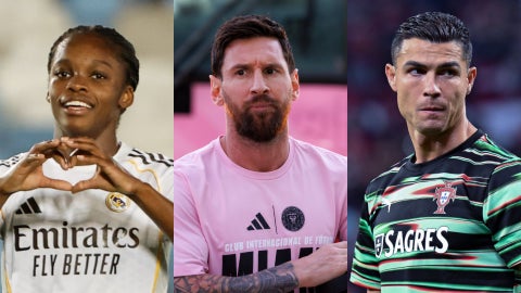 Linda Caicedo, Messi y Cristiano Ronaldo | Foto: EFE